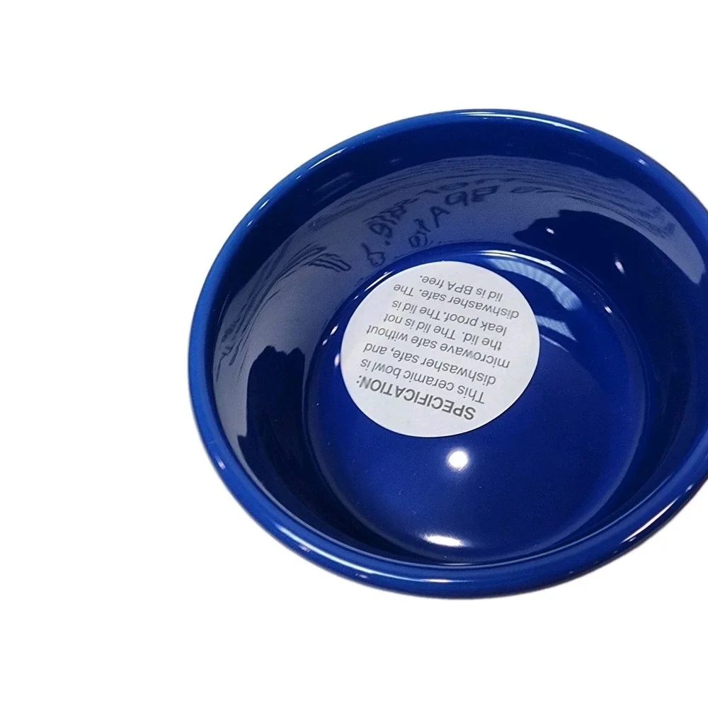 Room Essentials 2pc Food Storage Blue Stoneware Bowl Set 23oz Vented Pink Lid